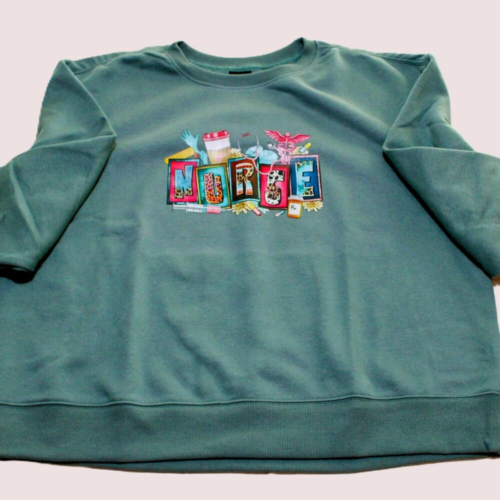Nurse Novelty Jade color Sweatshirt